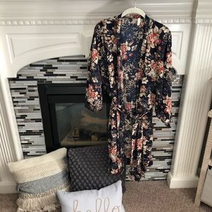 Pink blush kimono robe